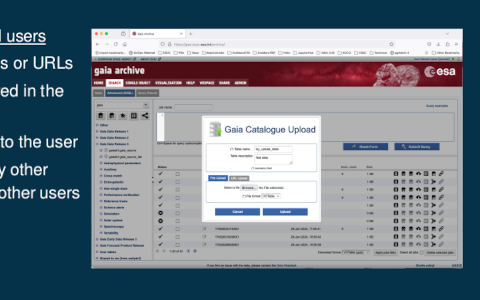 A cutout of a presentation slide showing a browser screenshot with a modal diaglog with a progress bar for an upload.