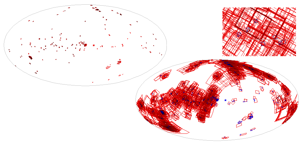 Planetary Nebula footprint and plate matches