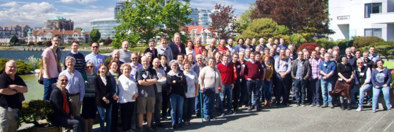 A conference group photo